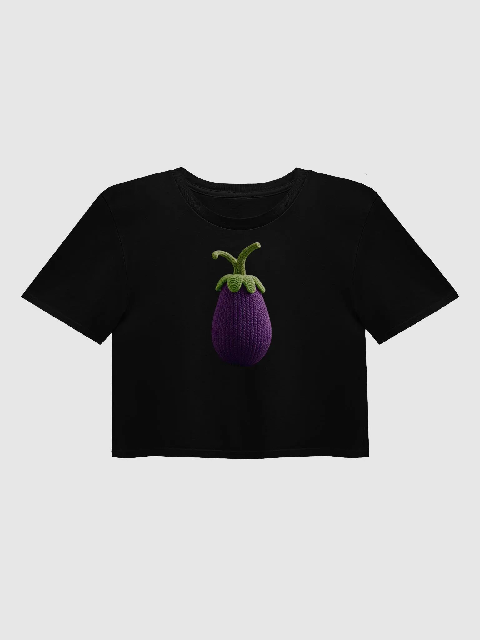 CozyAvocado Women's Premium Egg Plant Crop Top #3 product image (1)