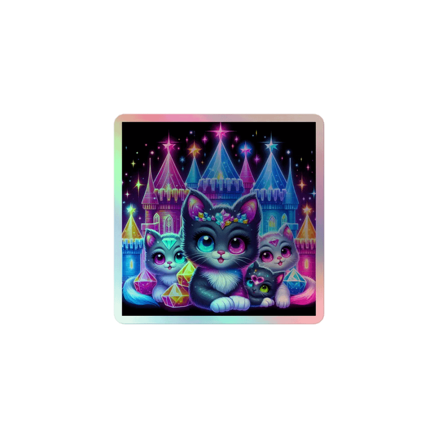 Magical Cat Castle Holographic Sticker Set product image (1)