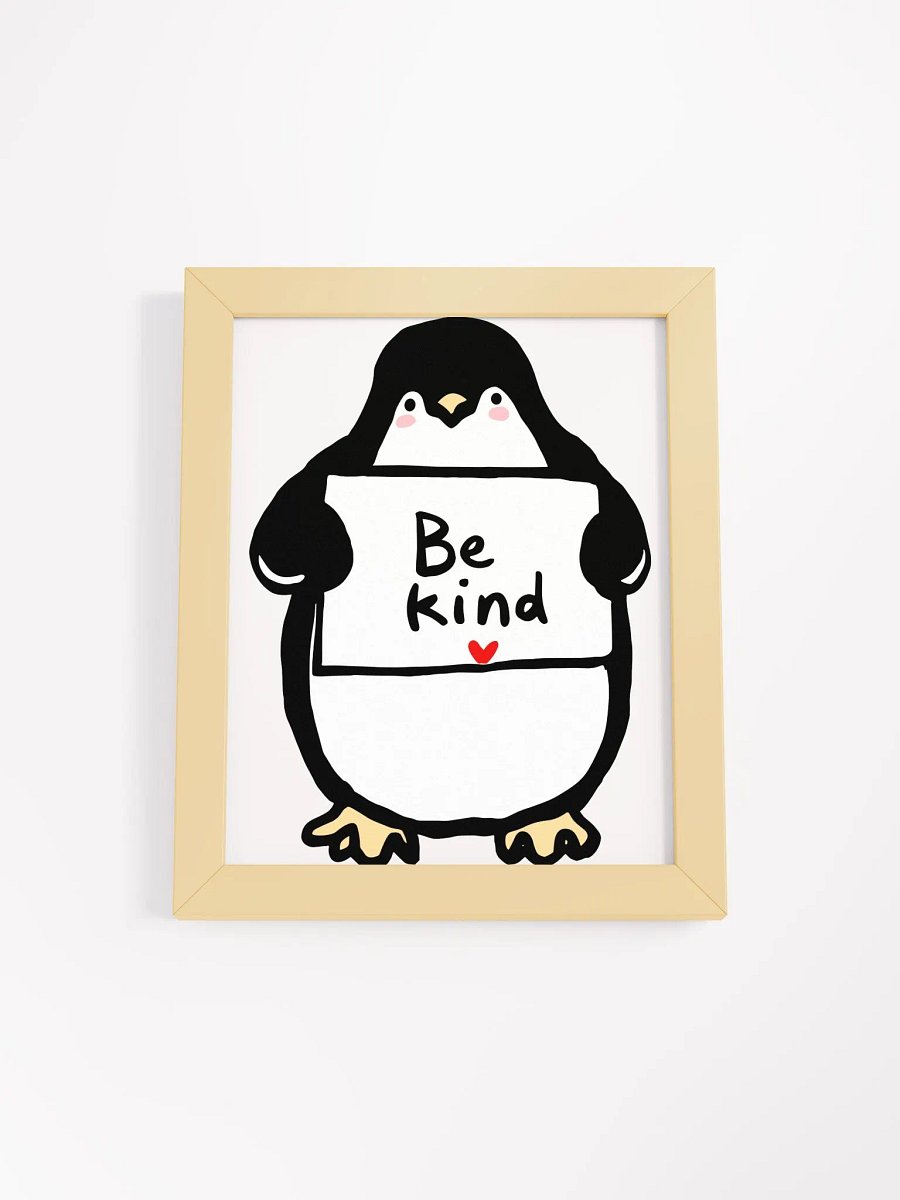 Kindness Penguin Framed Matte Poster product image (21)