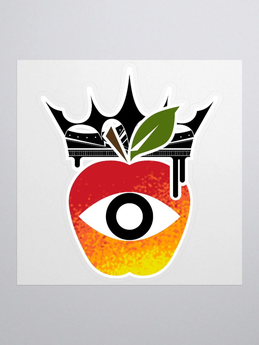 Crowned Apple LARGE (Color) ✦ Kiss Cut Stickers product image (1)