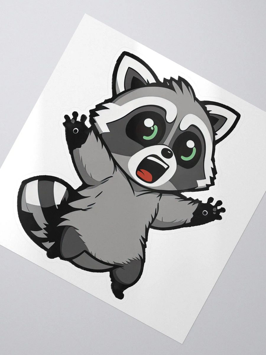 Surprised Sleepy Raccoon Sticker product image (2)