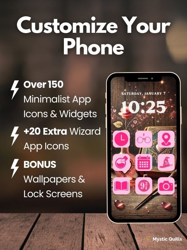 Harry Potter Valentine's Day Special Minimalist App Icon Pack for Phones and Tablets product image (3)