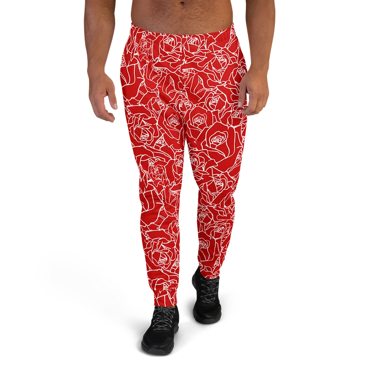 Loads of Roses · red-white joggers product image (1)