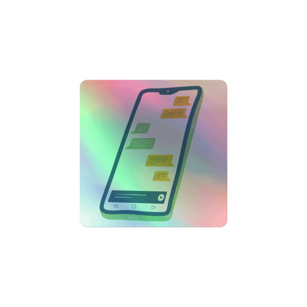 Smart phone holographic sticker product image (1)