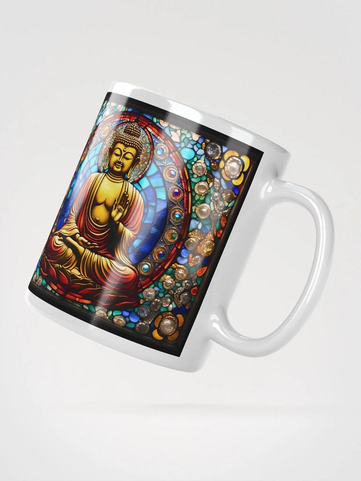 #004 Red and Gold Buddha Stained Glass Mug product image (4)