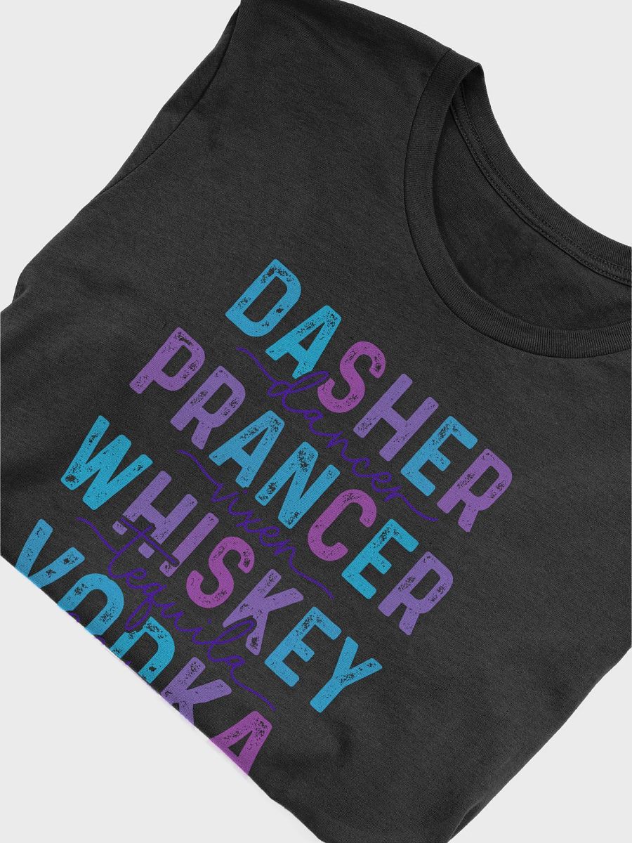 Dasher & Dancer Whimsical Holiday Spirits T-Shirt - Blue product image (5)