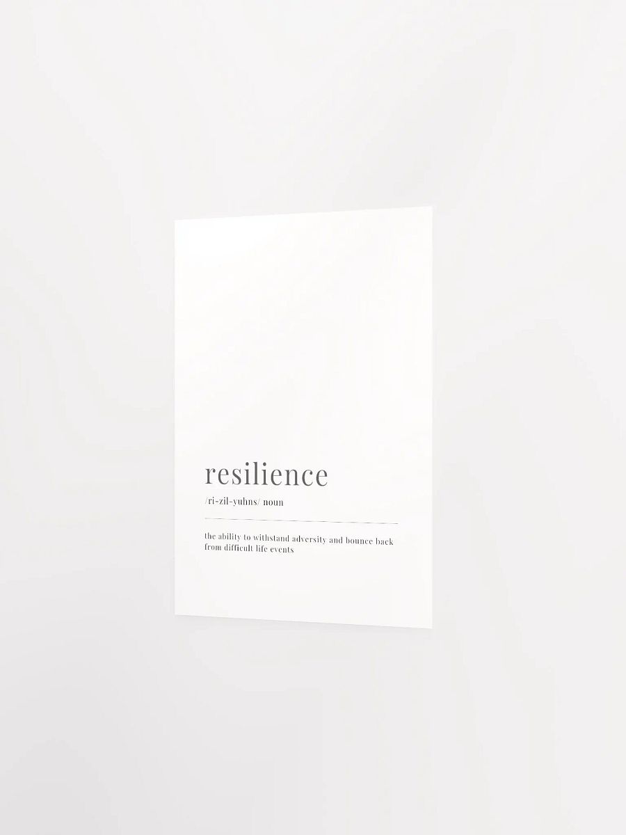 Resilience Definition Poster Print product image (11)