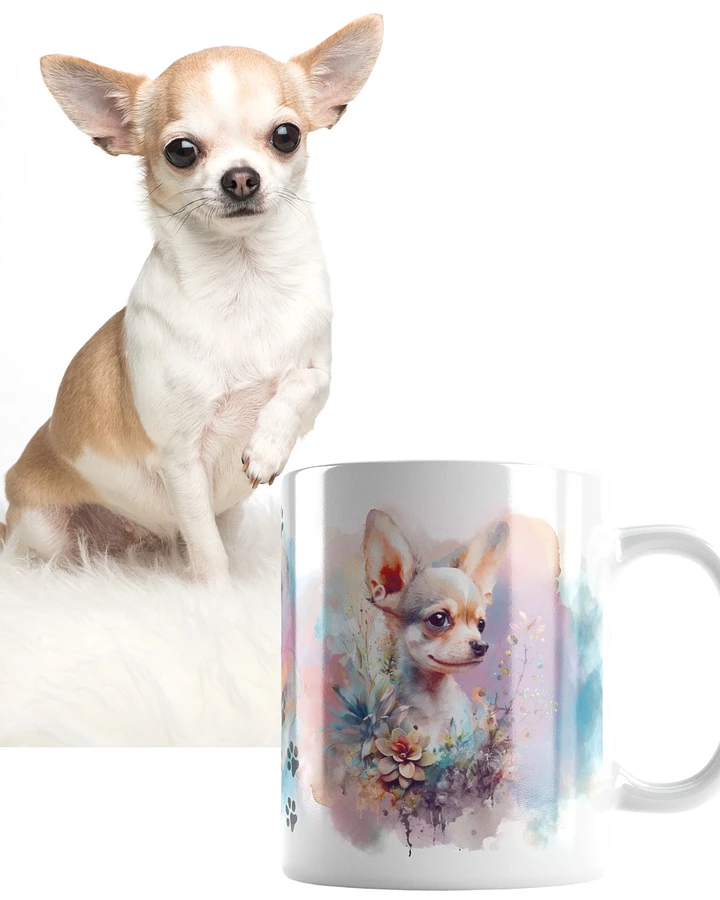 Chihuahua Watercolor Floral Mug product image (1)