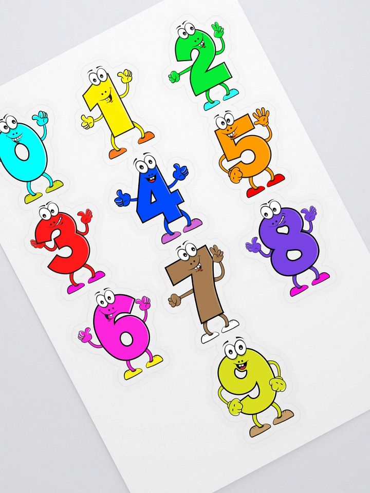 Animated Number Sticker Sheet product image (1)