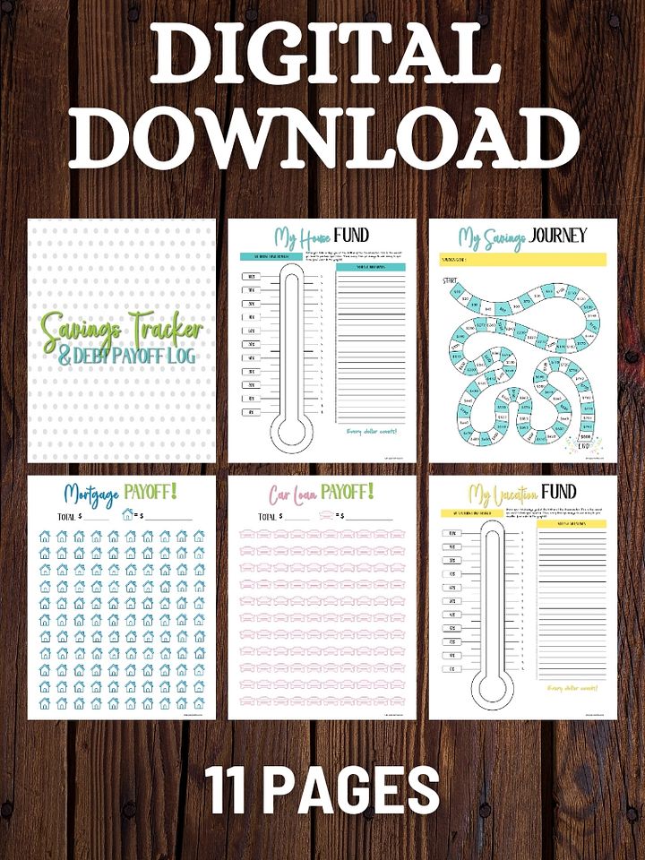 Savings Tracker & Debt Payoff Log Printable Pack product image (1)