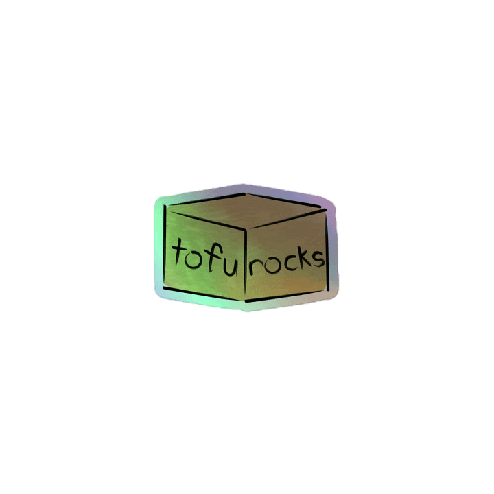 tofurocks sticker - holographic product image (1)
