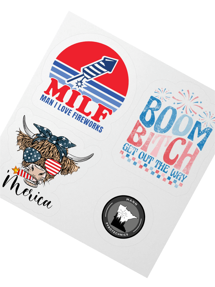 Patriotic Pyrotechnic Sticker Set product image (4)