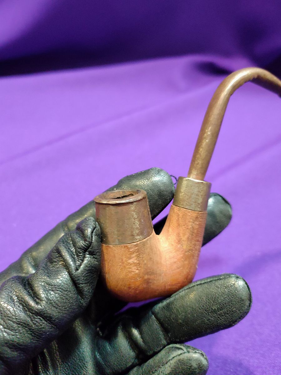 Único e exclusivo Cachimbo, madeira e ferro, relíquia, item útil feito à mão, coleção de cachimbos product image (9)