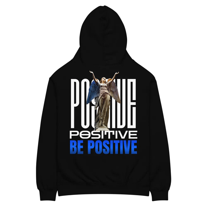 Be Positive Angel Wings Premium Unisex Hoodie - Inspiring Front & Back Graphic Print Hoodie product image (1)