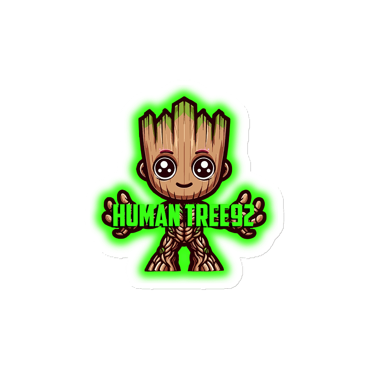 Die-Cut Magnet Green Glow White product image (2)