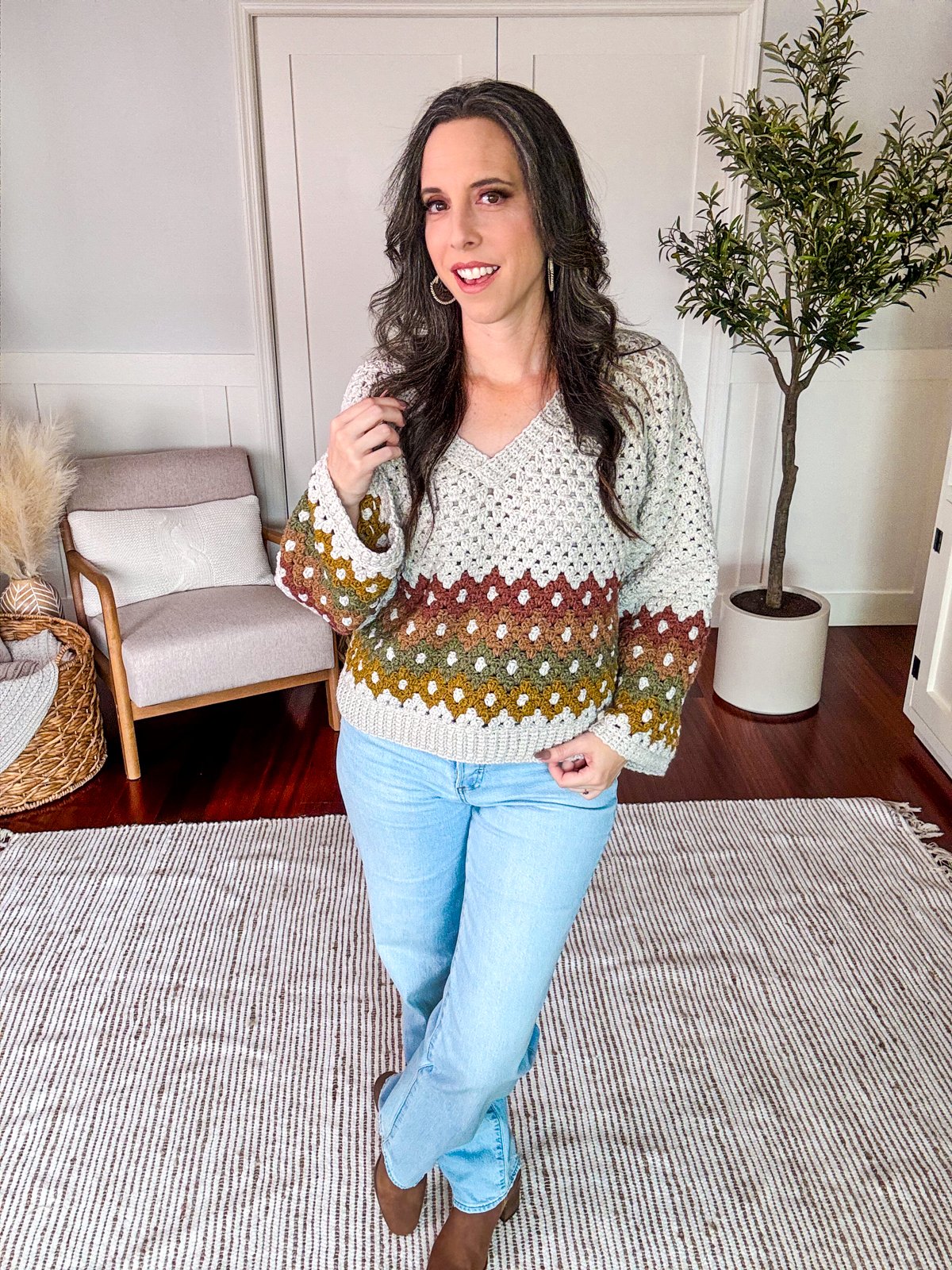 Shades of Diamonds Pullover Crochet Pattern product image (5)