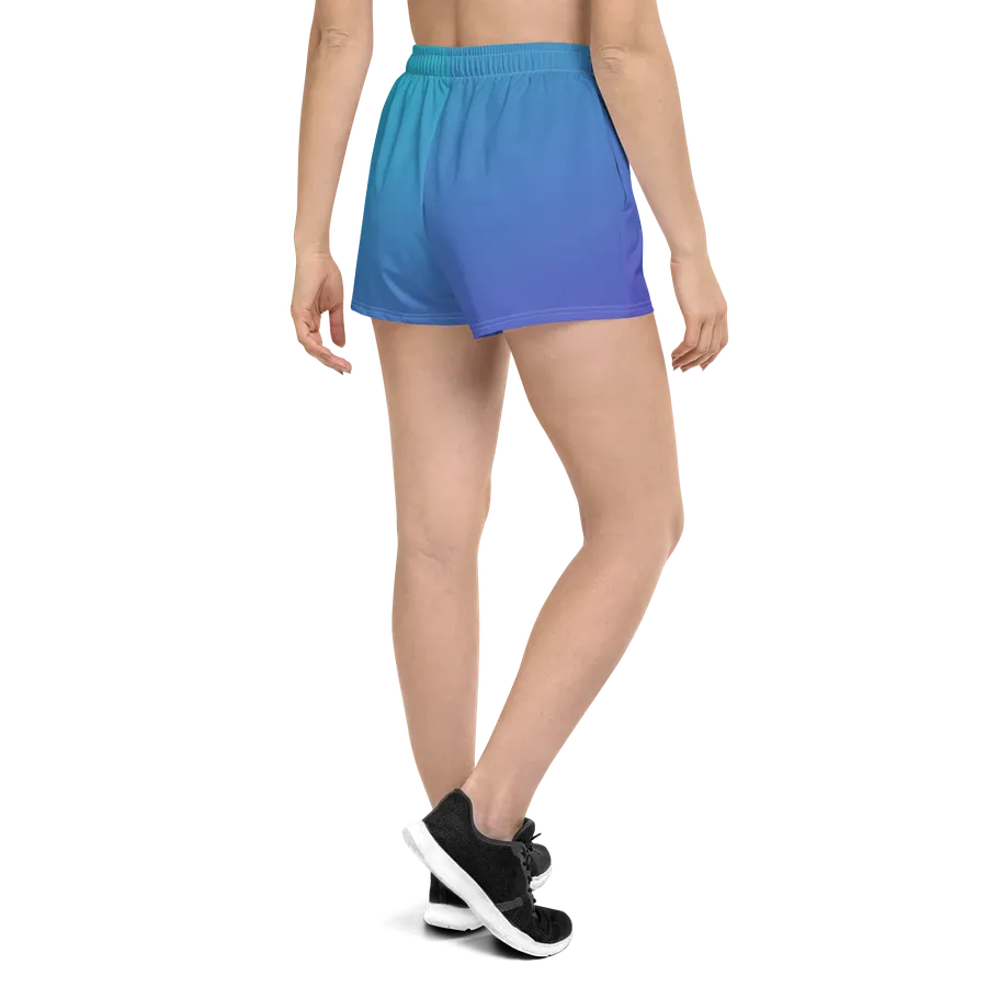 Pink to Blue Gradient Women's Athletic Short Shorts product image (1)