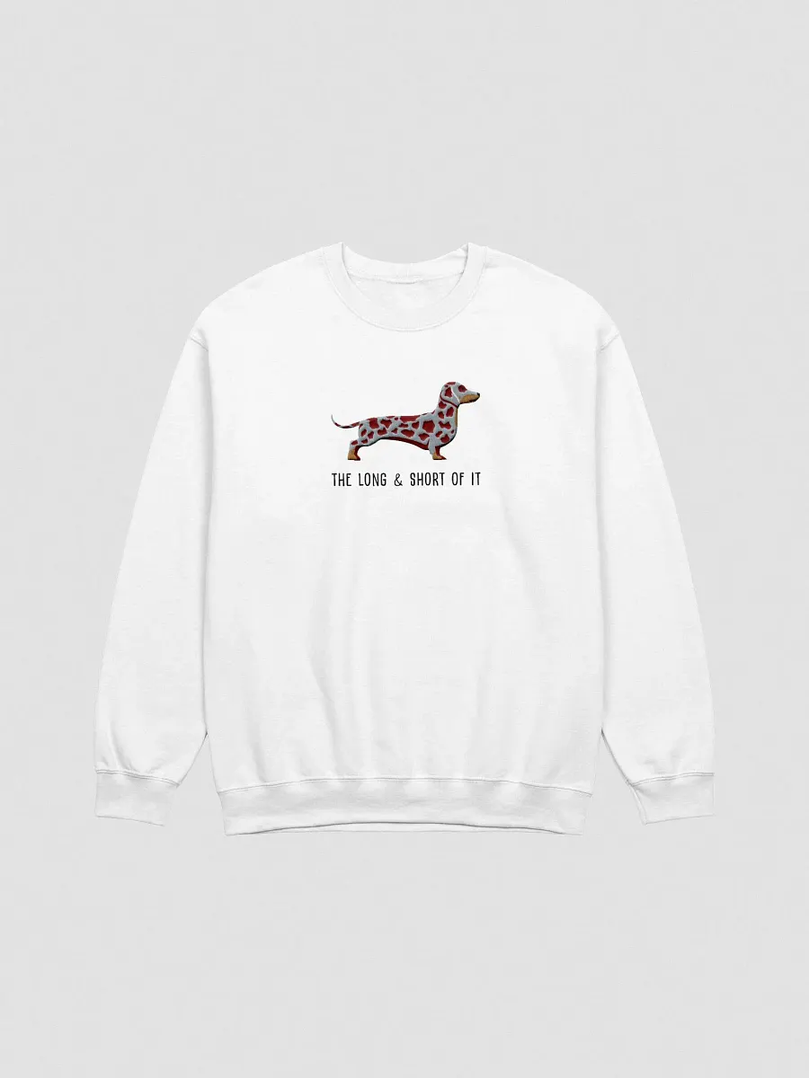 The Long and Short of It Sweatshirt (Embroidered) of a Dachshund(Dapple) product image (4)