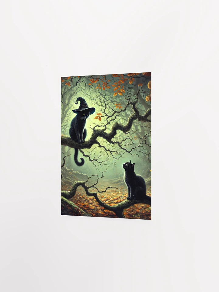 Meeting the Master- Black Cats Fantasy Premium Matte Poster product image (2)