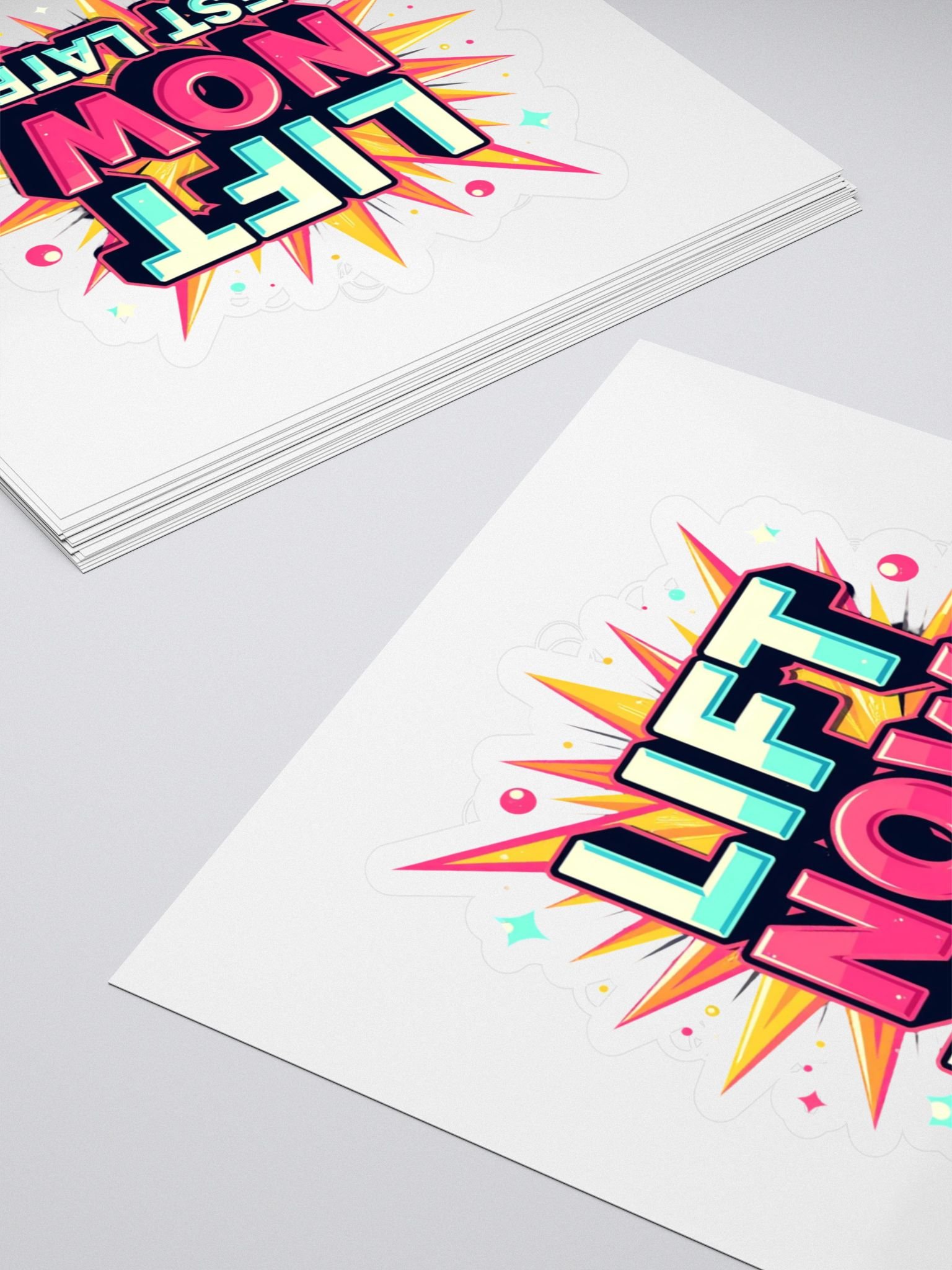 Energize Your Space with 'LIFT NOW REST LATER' Stickers product image (4)
