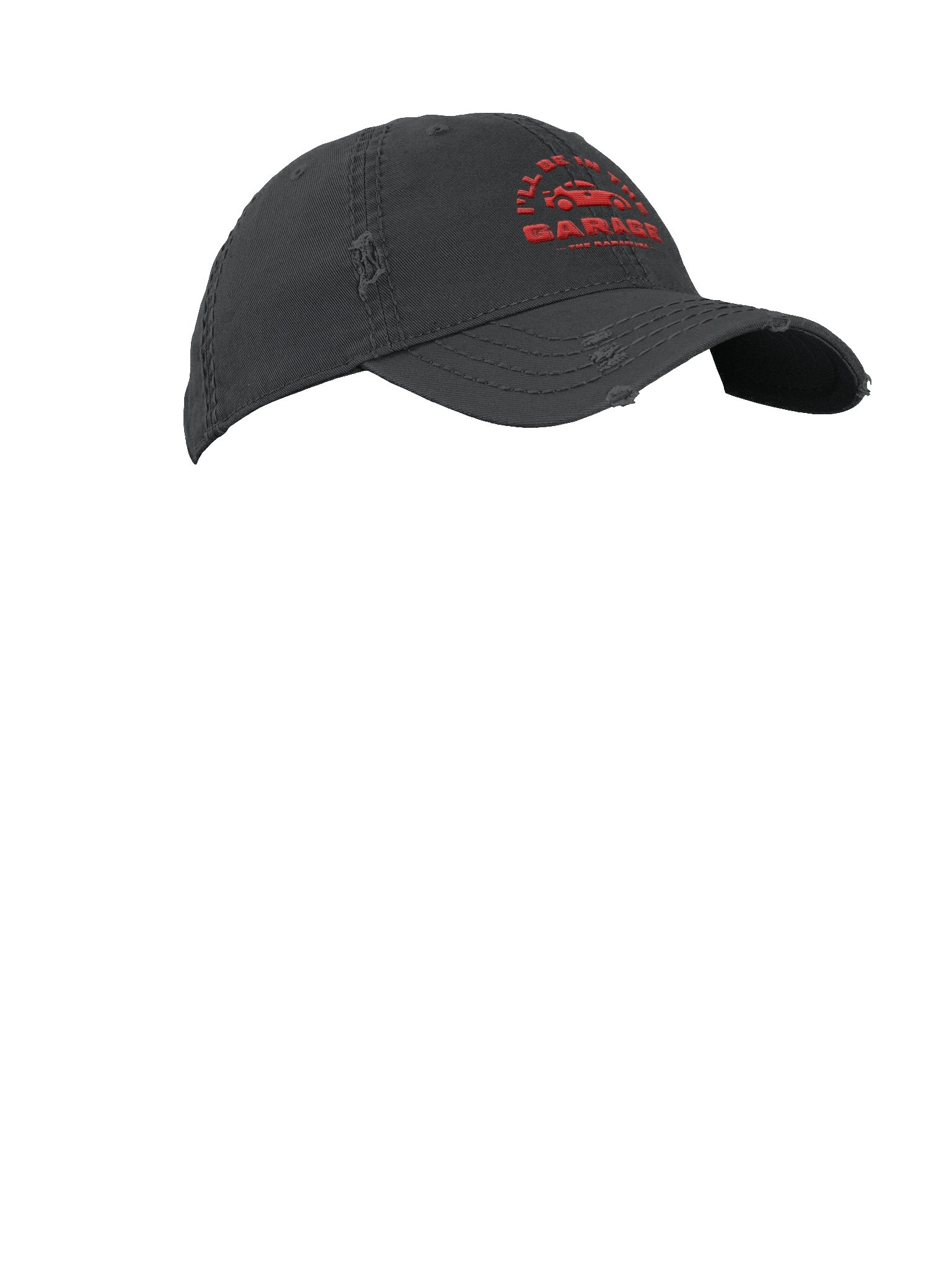 I'll Be in the Garage Distressed Dad Hat product image (7)