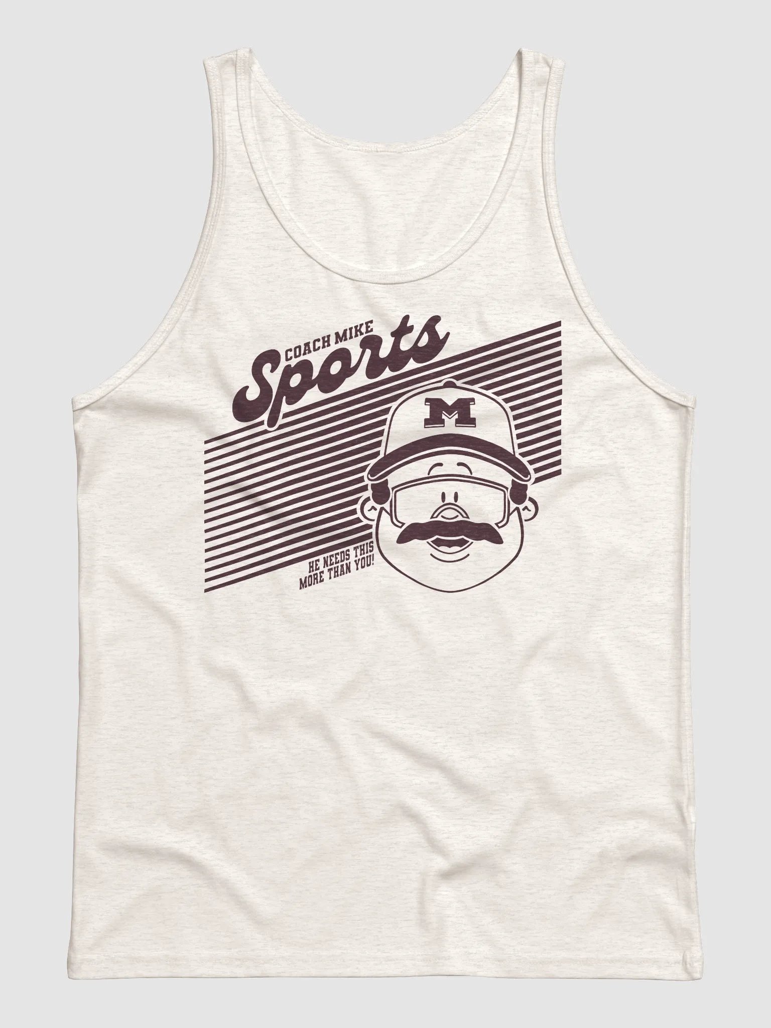 Coach Mike Sports Tank - Cream/Maroon product image (1)