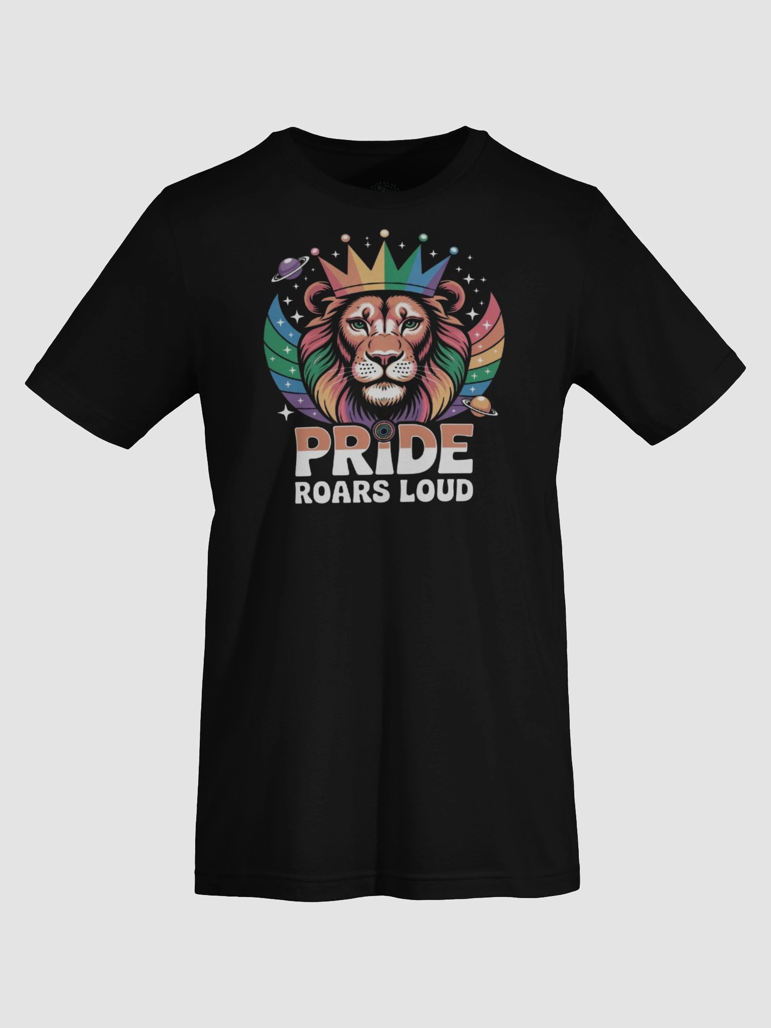 Unisex "Pride Roars Loud" Rainbow Lion Graphic T-Shirt product image (77)