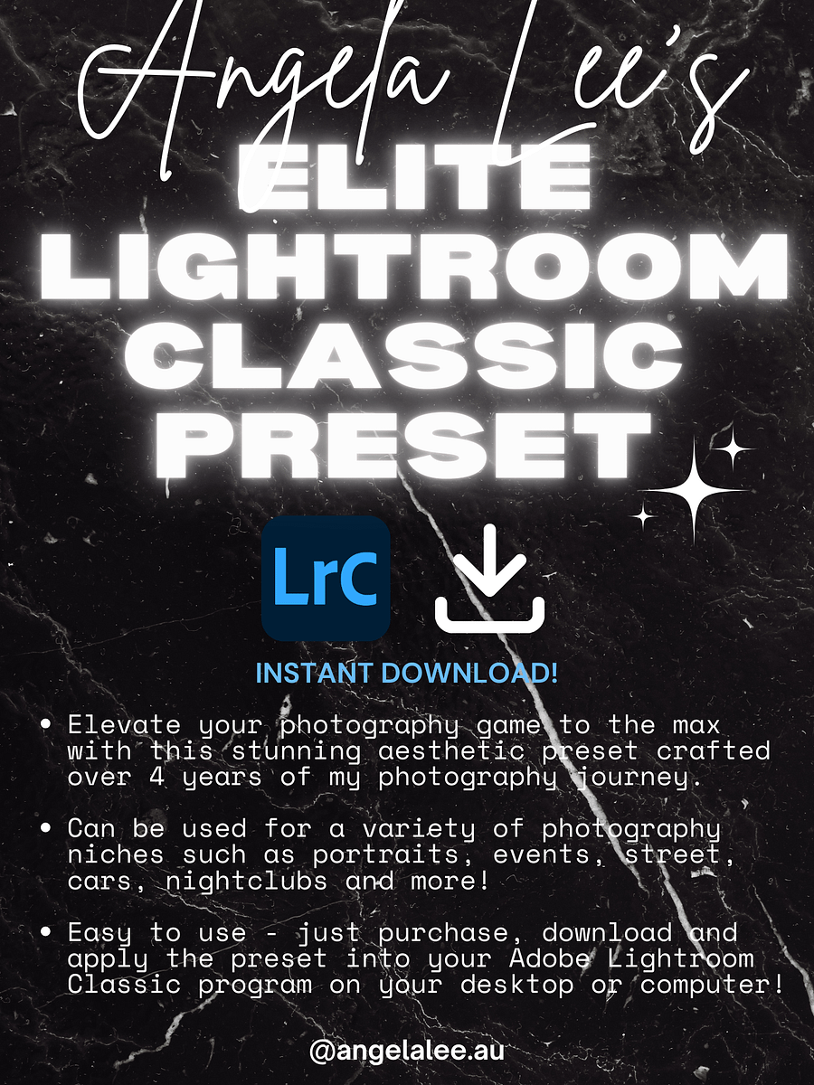 Angela Lee's Elite Lightroom Preset! product image (1)