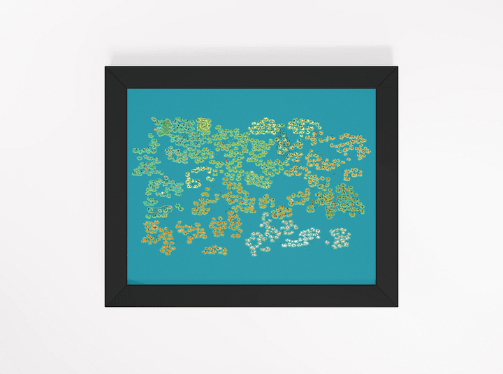 A Monster's Expedition Map - Framed Print product image (1)