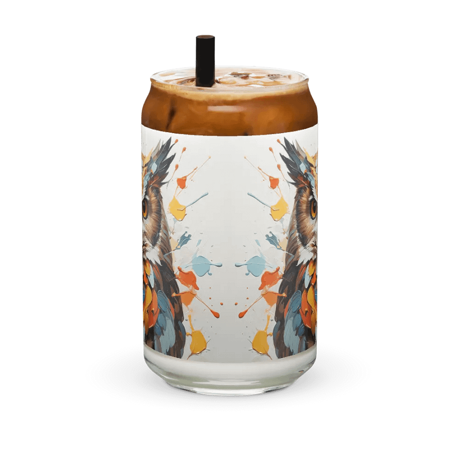 Midnight Watcher Owl Glass Can Sipper product image (8)