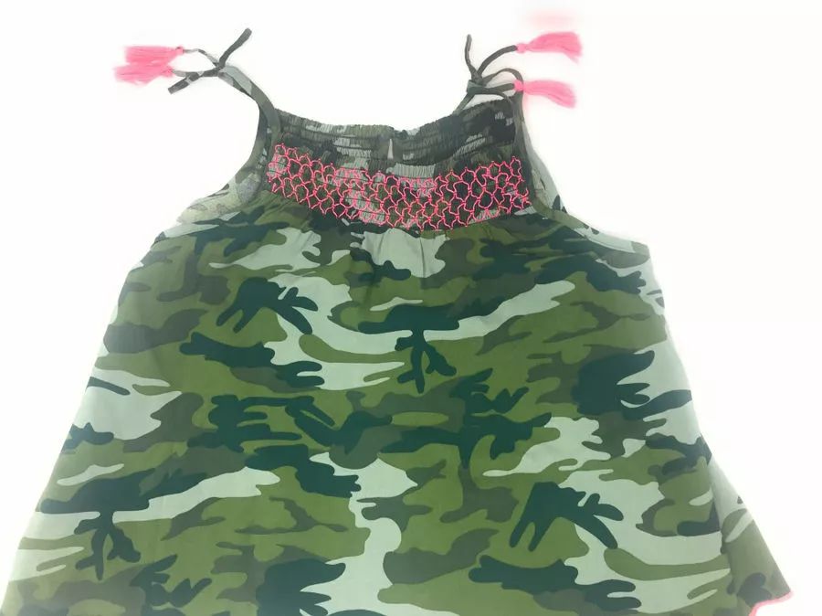 Justice Girls Cute Army Green Smocked Pattern Set of 2! Sz 14-16 Back to School product image (3)