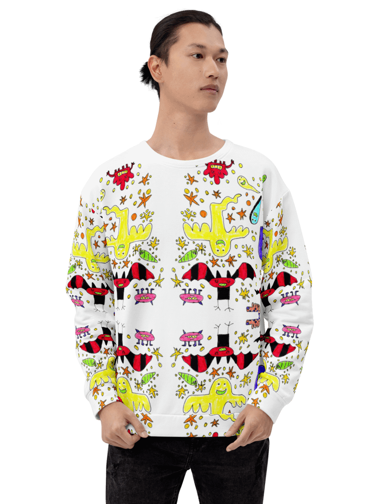 Whimsical Ghost Party All-Over Sweatshirt product image (2)