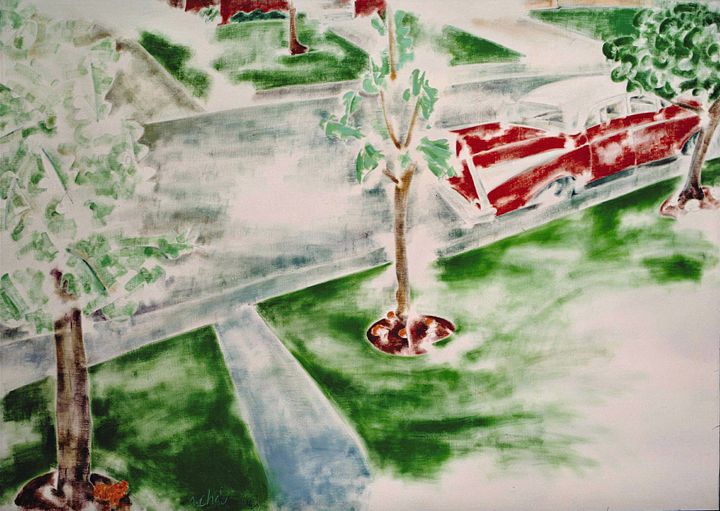 On the Road with No Memory 1985 on Canvas (28" x 40") product image (3)