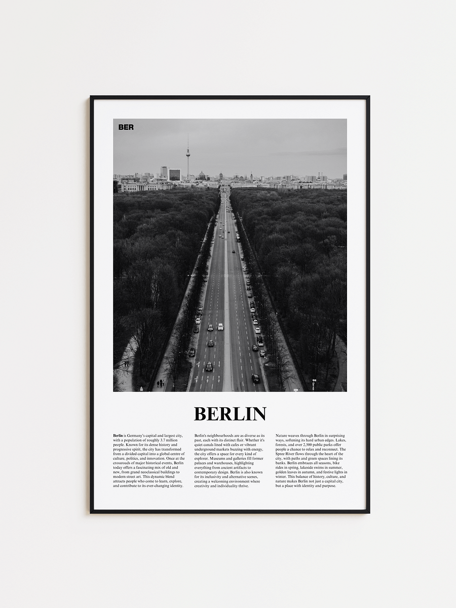 Berlin 03 Newspaper Poster | Framed product image (1)