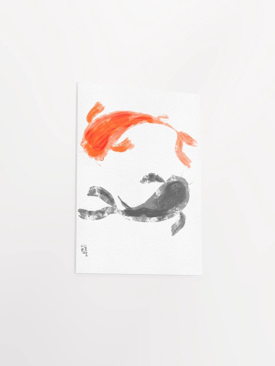 Swimming Koi - Digital Ink Watercolor Print product image (5)