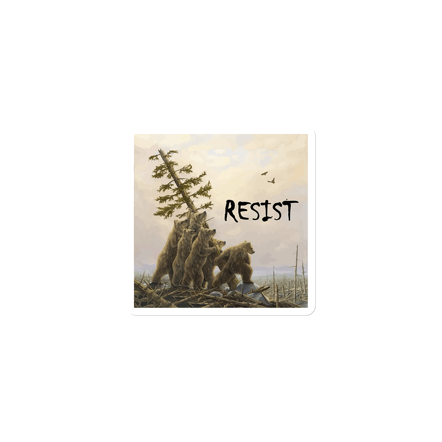 BEARS RESIST! Flat Magnet 3 SIZES! Iwo Jima Forest Service Smokey Our Parks Bear Alt National Parks Die Cut Magnet product image (1)