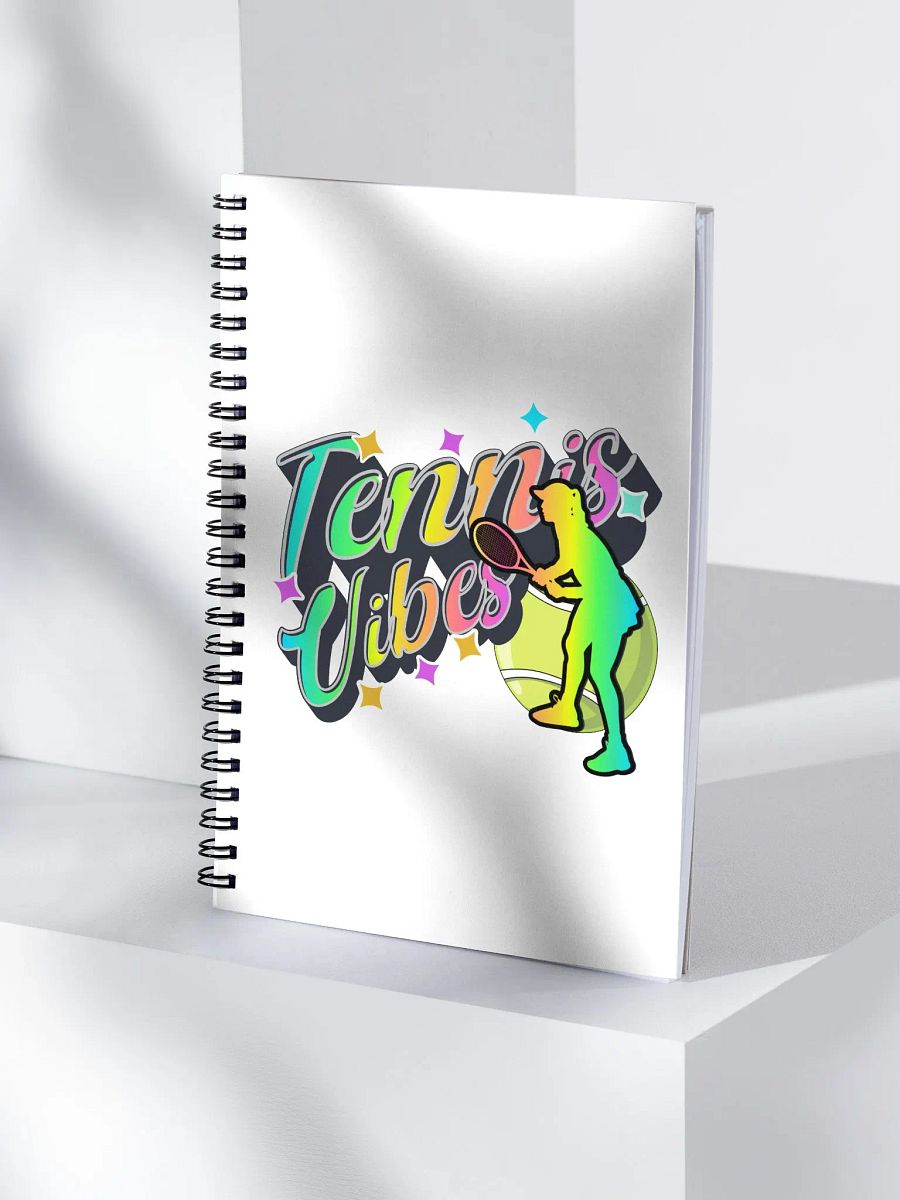 Tennis Vibes Female Neon Spiral Notebook product image (1)