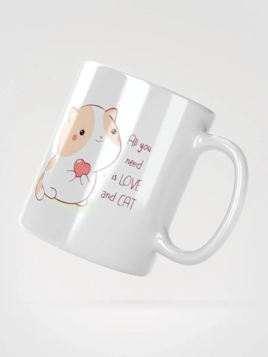 White Glossy Mug Cute Kitten product image (2)