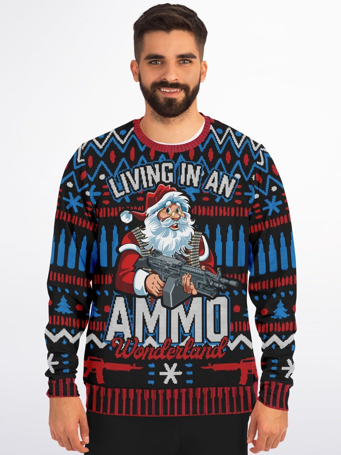 Christmas Winter Wonderland Ammo Unisex Sweatshirt | Shooting Holiday Sweater | Outdoor Enthusiast Gift | Cozy Festive Outfit product image (3)