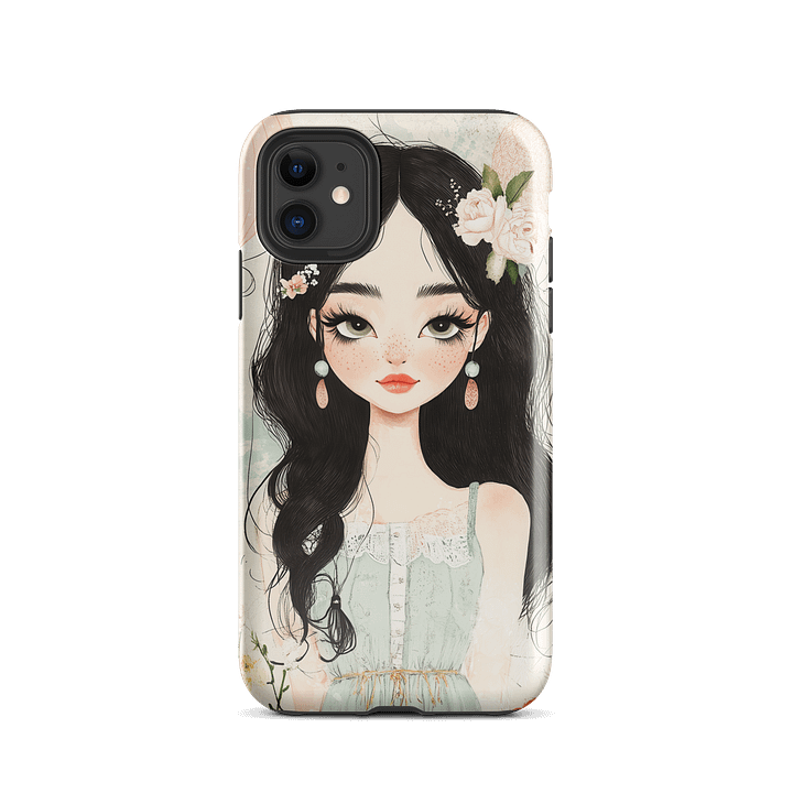 Pastel Girl iPhone® Tough Case | East-Asian Inspired Feminine Art Phone Cover product image (2)