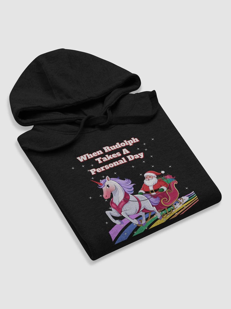 When Rudolph Takes A Personal Day - Santa's Unicorn Sweatshirt product image (29)