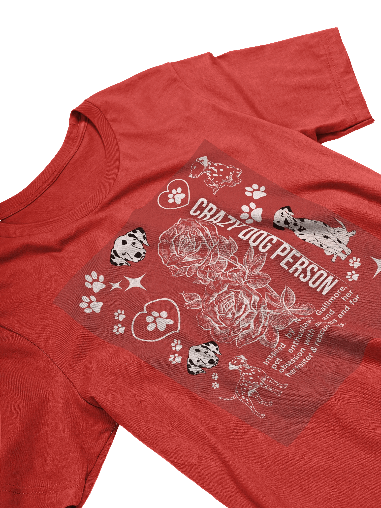 "Red Bella Canvas 'Crazy Dog Person' T-Shirt product image (7)