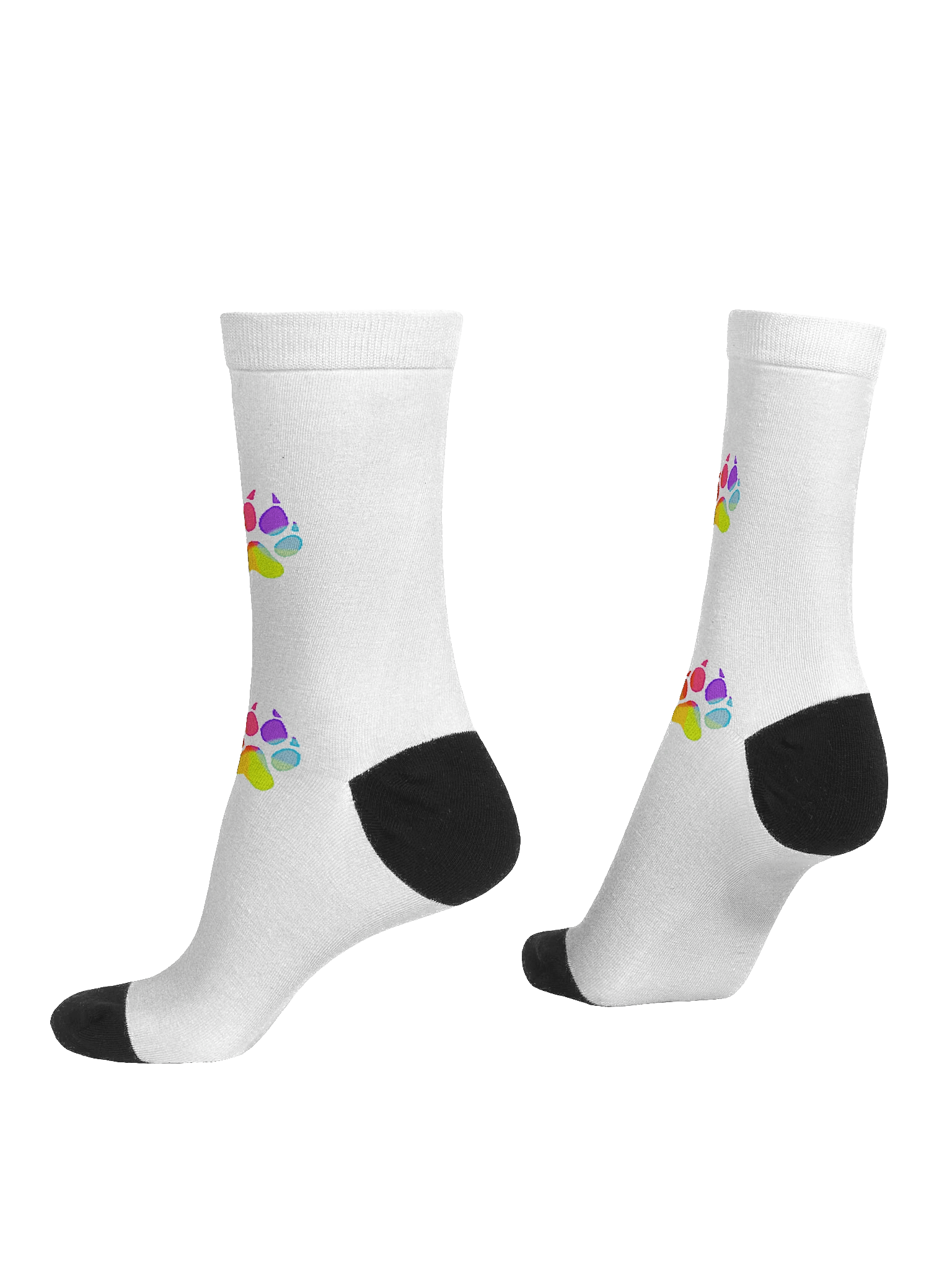 Rainbow paw socks product image (4)