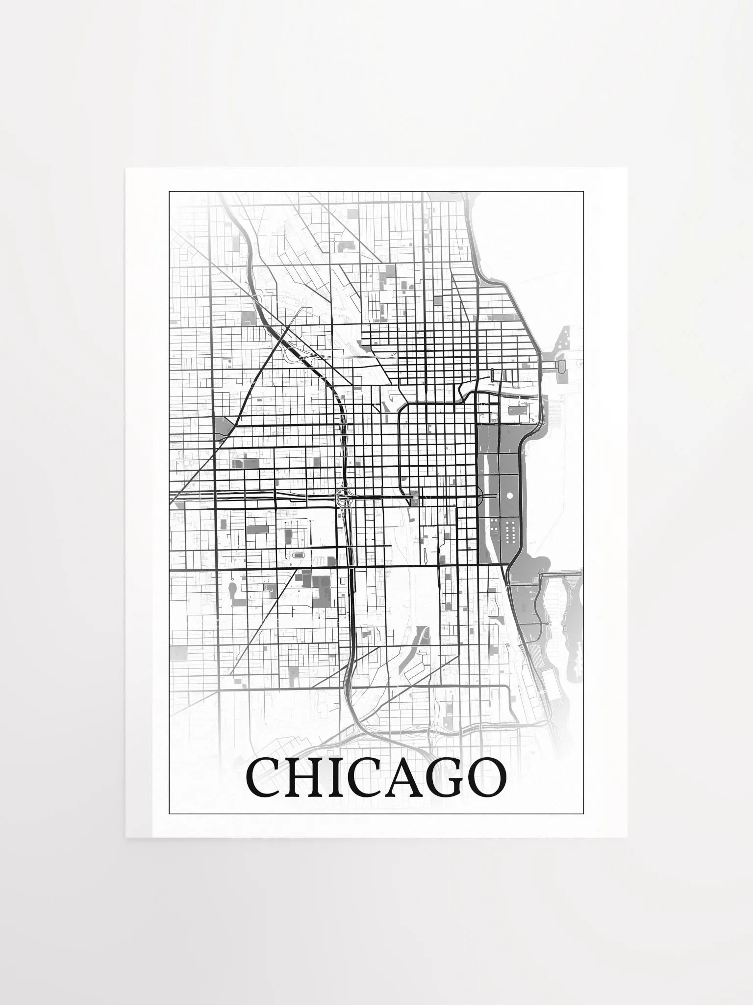Chicago, Illinois, USA, city map print product image (4)