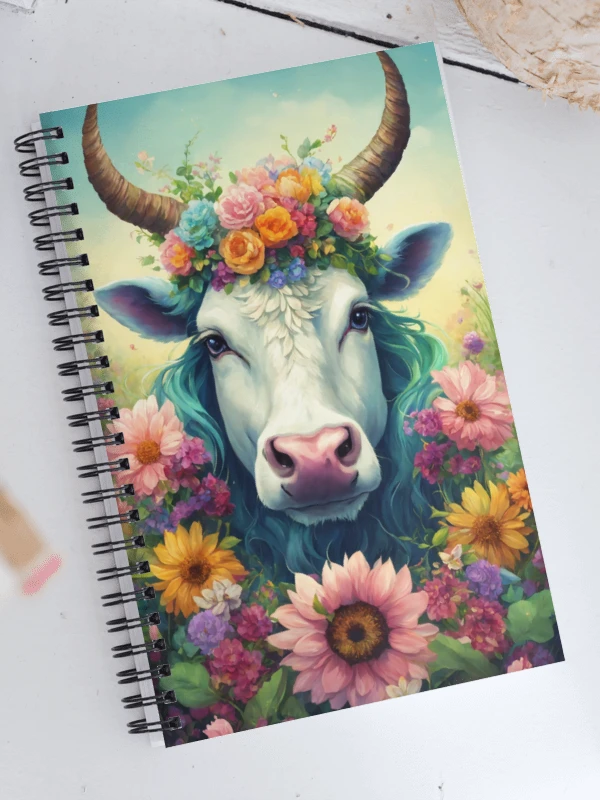 Floral Cow Dotted Notebook product image (4)