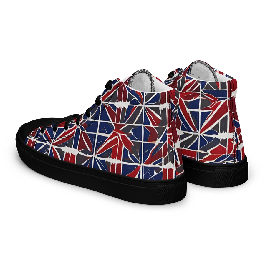 Red And Blue Mosaic Men's High Top Shoes product image (6)