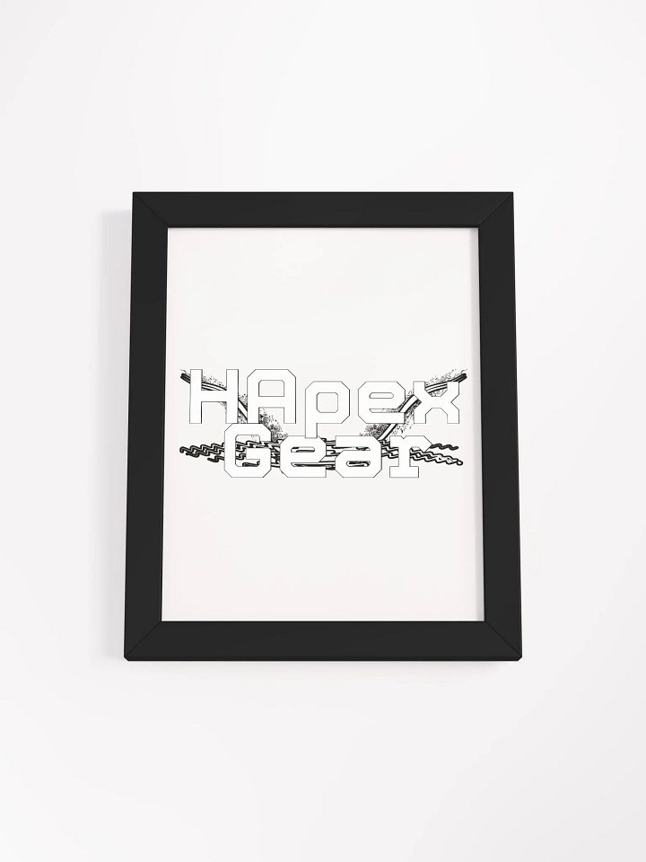 Framed - High-Quality Matte Poster - White HApex Gear White Logo product image (1)