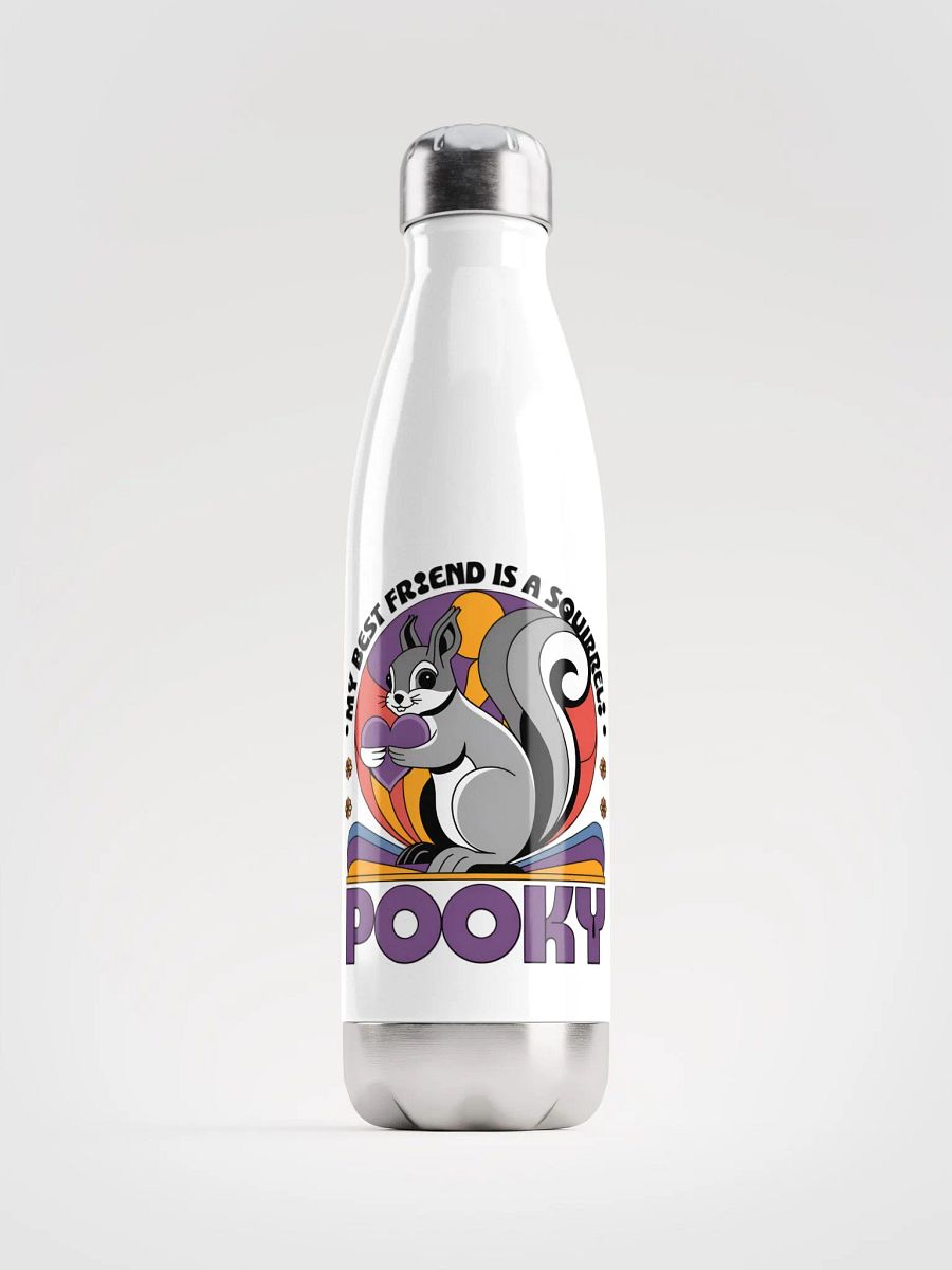 Water Bottle: My Best Friend is a Squirrel Named Pooky, Purple Font product image (1)