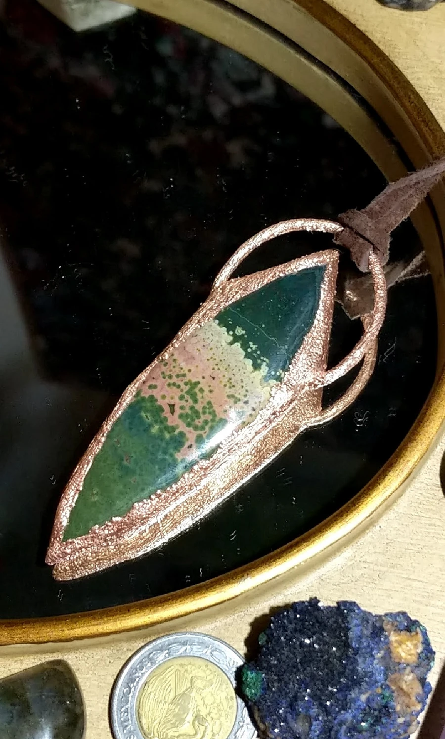 Labradorite, Quartz, Sunstone & Ocean Jasper Amulet product image (4)