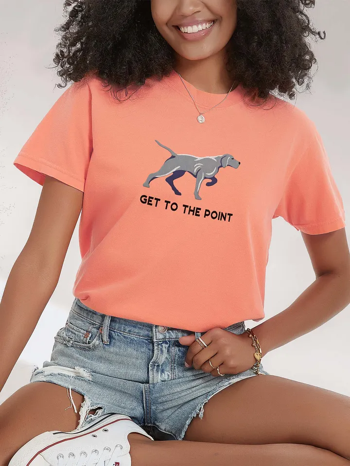 Get to the Point T-Shirt(Embroidered) of a Weimaraner product image (2)